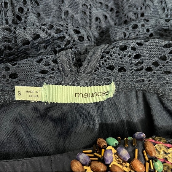 Maurice’s Navy Blue Sleeveless Beaded Dress Size Small - Picture 4 of 16